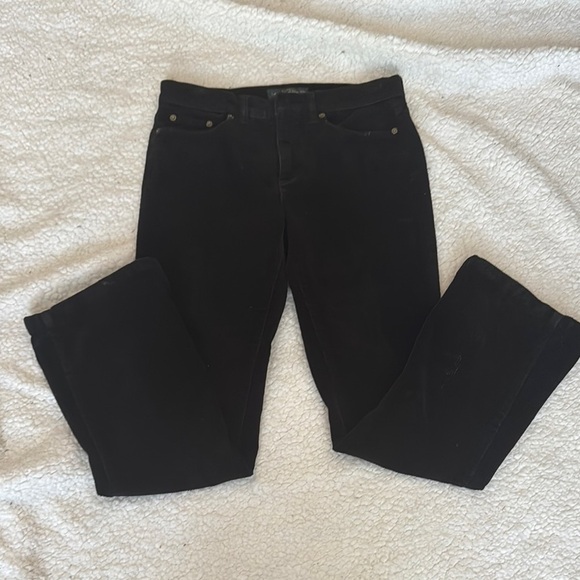 Lauren Jeans Co. Black Corduroy Jeans Size 2 - Picture 1 of 3